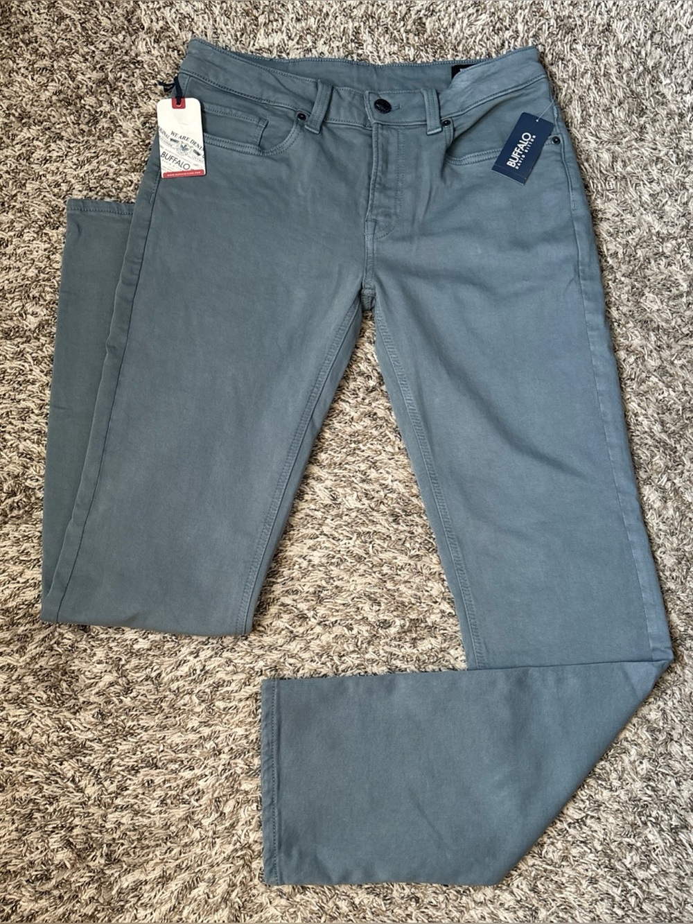 Buffalo David Bitton Men's Straight Six Stretch Jeans Bleu Mirage, 30x34, NWT